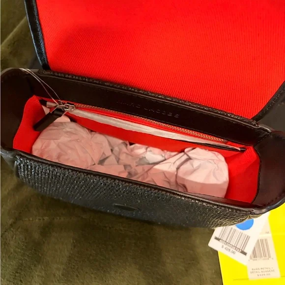 Marc Jacobs Black Raffia Crossbody Saddle Bag NWT - Picture 10 of 13